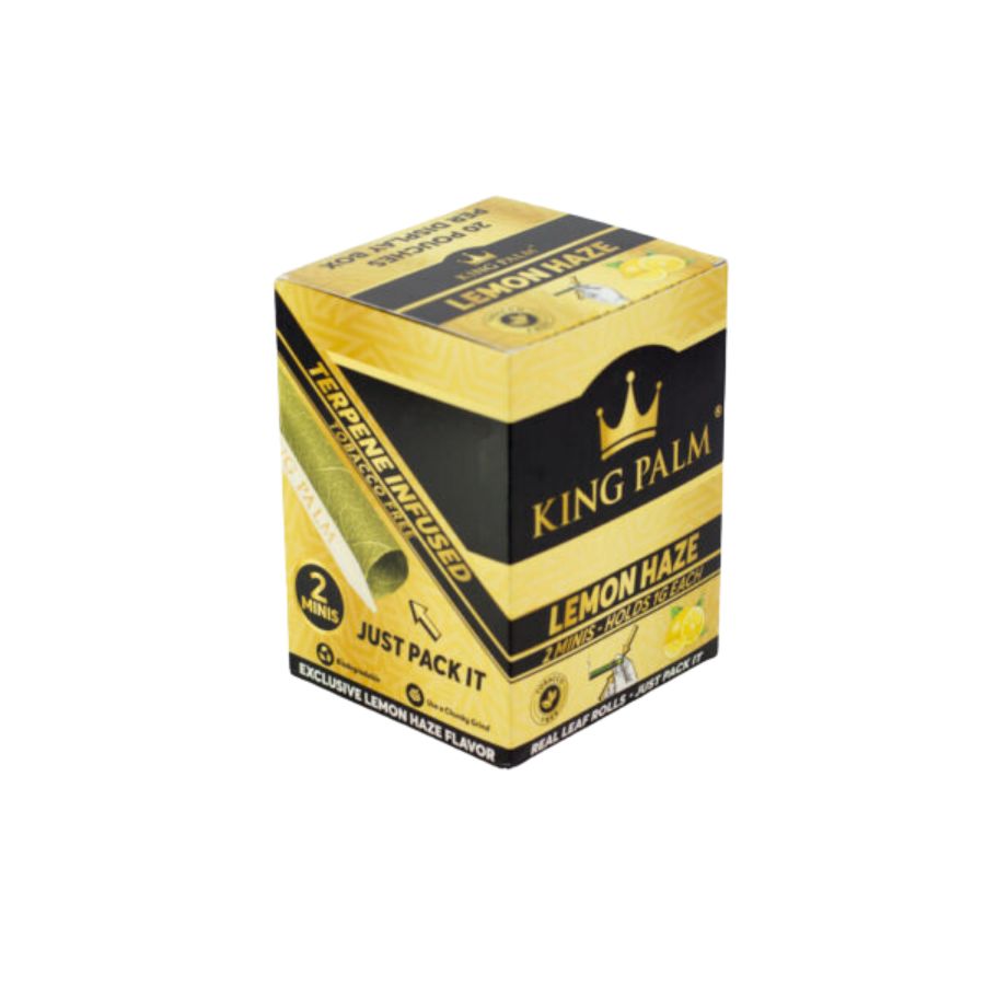 WRAPS PREROLADOS - KING PALM "Lemon haze Minis" (caja 20x2 paquetes)