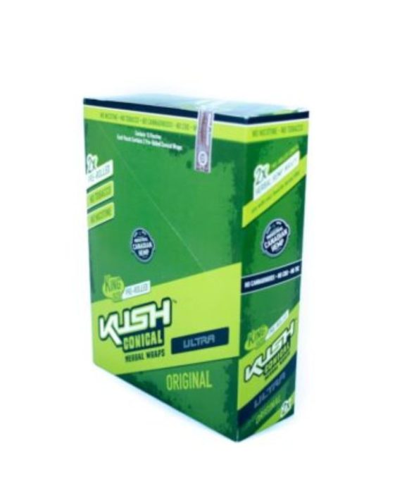 WRAPS PREROLADOS - KUSH CONICAL "Original" King size (caja 15x2 paquetes)