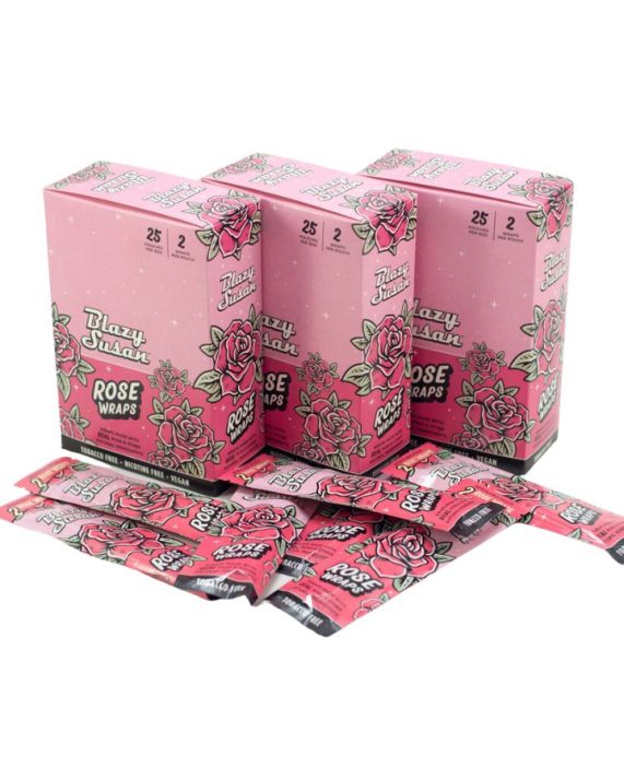 WRAPS PREROLADOS - BLAZY SUSAN "Rose wraps" (caja 25x2 paquetes)